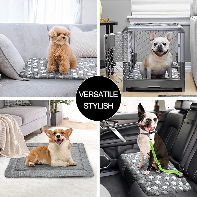 Dog Bed Mat – Soft & Comfortable Dog Kennel Pad for Crate – Durable Crate Bed & Mat for Dogs & Cats – Ideal for Crate, Kennel, and Home Use