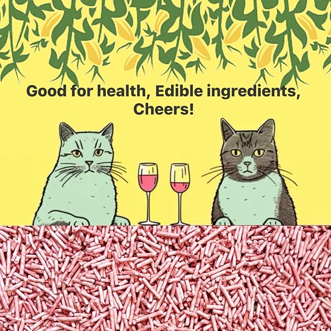2pcs Pack (6L x 2) Tofu Cat Litter, Clumping Kitty Litter, Flushable,Pea Fiber,Dust Free, Odor Control, Low Tracking, Lightweight (Peach)