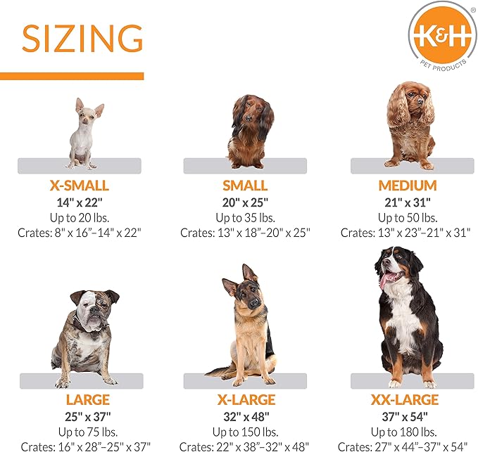 K&H Pet Products Self-Warming Crate Pad Mocha XX-Large 37 X 54 Inches