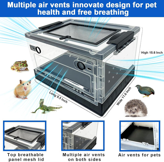 Hamster breeding House Reptile breeding Cages with Wheels (Small Size)