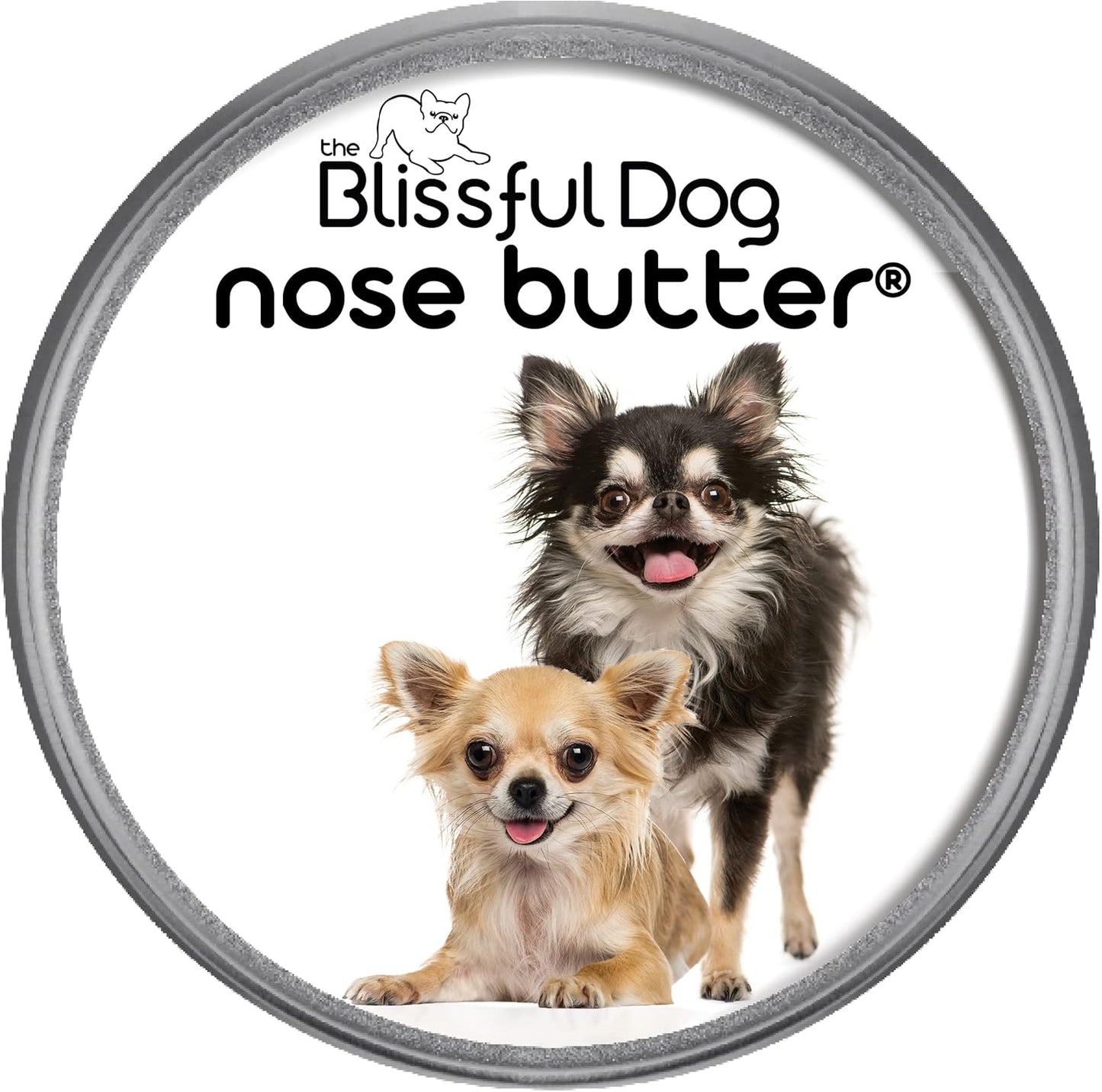 The Blissful Dog Long Coat Chihuahua Nose Butter for Dry, Cracked Skin, Lick-Safe Dog Nose Balm with Moisturizing Shea Butter, Almond, Olive, and Essential Oils, Pet Supplies, Uncented, 4 oz.
