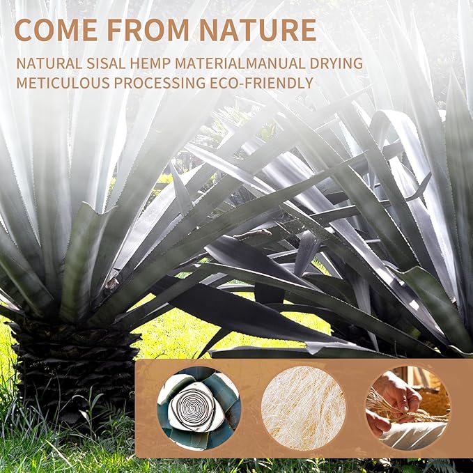 Cat Sisal Rope 164-Feet 4mm for Scratcher Repair and Replace Scratching Post, DIY Hemp Twine Rope for Cat Tree Tower Carpet Mat Kicker House, Pet Toy, and Crafts Gardening Home Decorating