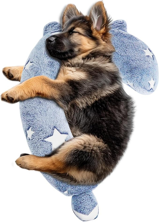 Dog Calming Pillow, Glow in The Dark Dog Put Head on, Soft Question Mark Pillows for Dogs, Kids, Adults, Washable Dog Bed Pillow, Cozy Dog Body Pillow Gifts (L Blue)