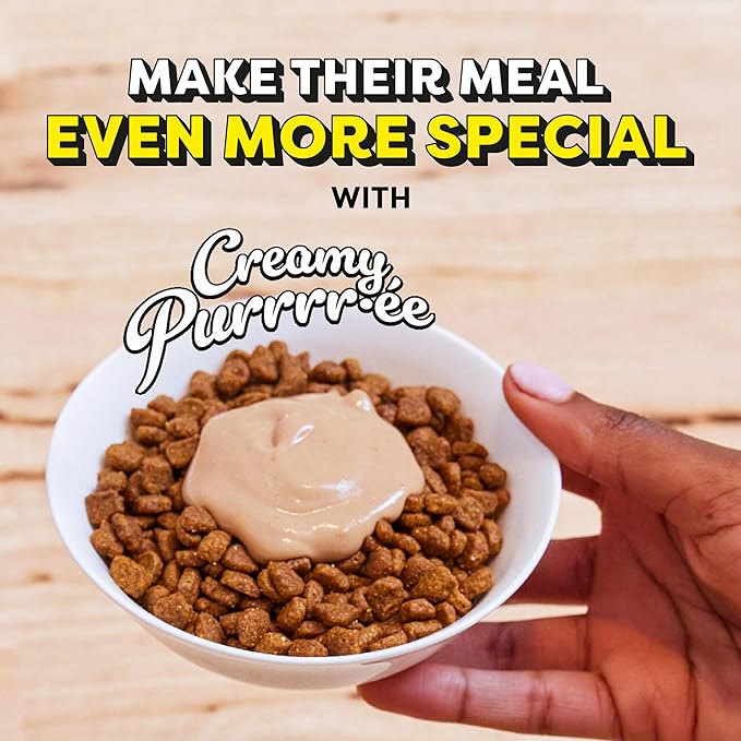 Temptations Creamy Puree Mix-Ups Squeezable Lickable Wet Cat Treats, Tuna Flavor, Salmon Flavor, and Seafood Medley Flavor, 0.42 oz. Tubes, 24 Count