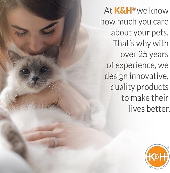 K&H Pet Products Self-Warming Cat Bed Pad, 21x17, Gray/Black (Pack of 6)