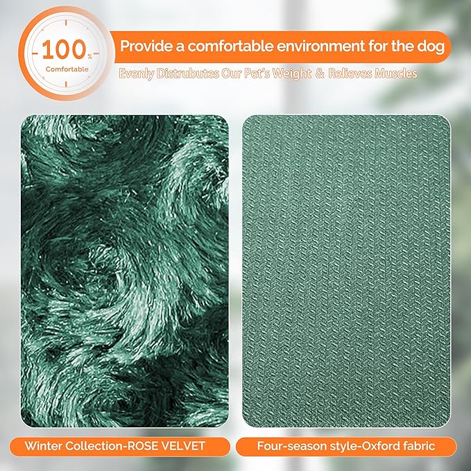 Dog Bed Mat for Small/Medium/Large Dogs Sleeping, Soft, Durable, Washable & Anti-Slip Crate Pads, Reversible Dog Mat Bed Kennel Mat Cat Bed M(30"*20"*1.5")