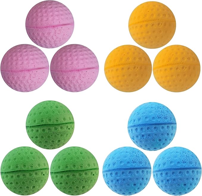 Cat Sponge Ball Toy - Soccer & Golf Foam Balls (48 Count)