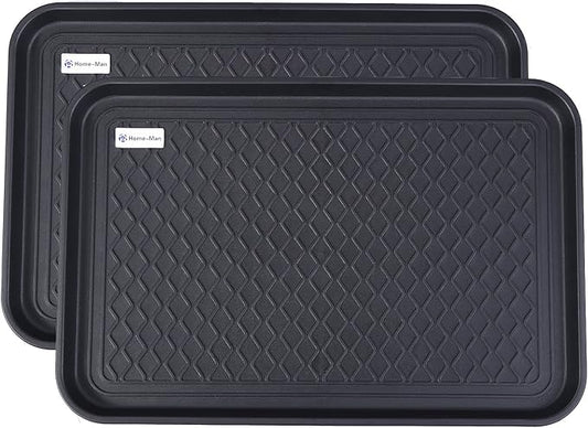 Multi-Purpose Boot Mat, Shoe Mat, Pet Bowl Tray, Waterproof for Indoor and Outdoor Floor Protection, 24" x 15"/2 Pack