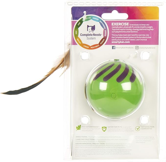 SmartyKat Electronic Motion/Moving Toys for Cats & Kittens, Battery Powered, Mimics Motion of Real Prey, Fun & Interactive Play - Multiple Styles