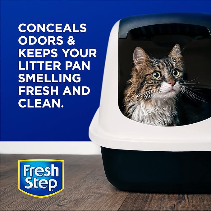Fresh Step Cat Litter Crystals in Tropical Summer Breeze Scent - Cat Litter Box Deodorizer - Combats Odors and Neutralizes Smells to Keep Your Home Clean, 15 Ounce - 3 Pack