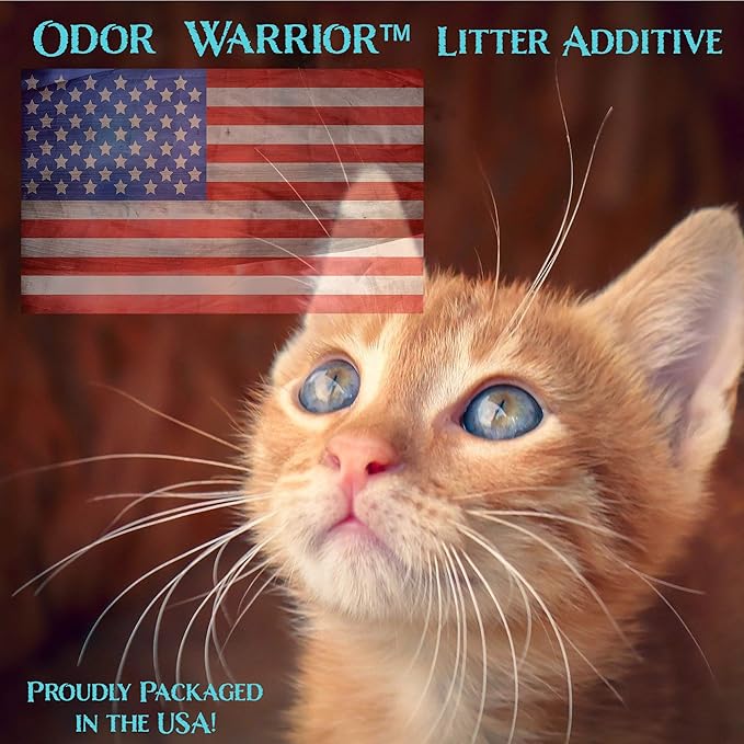 Odor Warrior Cat Litter Deodorizer | Cat Litter Odor Control with Ultra Absorbing Activated Charcoal | Extend The Life of Your Kitty Litter with a Truly Fragrance Free Litter Solution