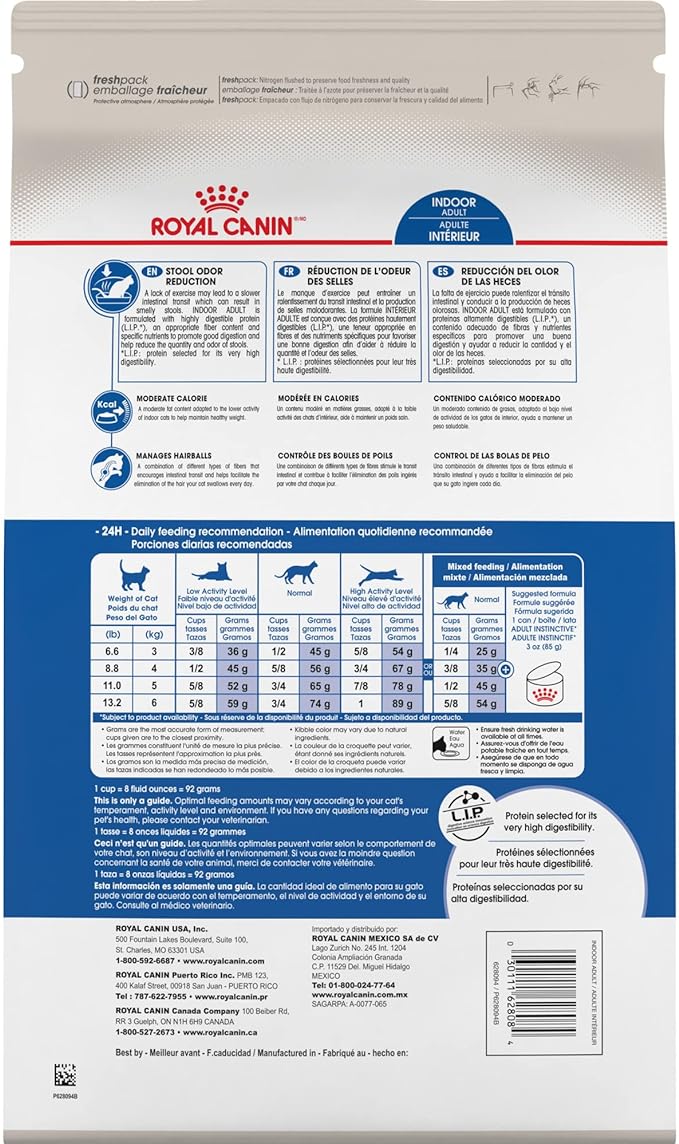 Royal Canin Feline Health Nutrition Indoor Adult Dry Cat Food, 7-Pound