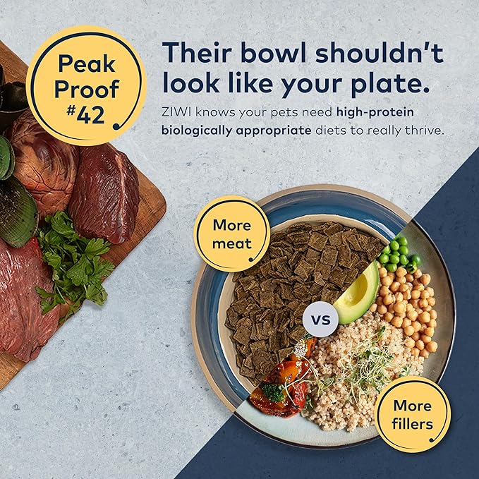 ZIWI Peak Air-Dried Dog Food – Venison - All Natural, High Protein, Grain Free, Limited Ingredient w/ Superfoods (88oz)