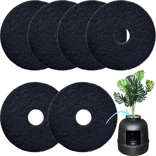 Cat Litter Box Replacement Filters for Lifewit Litter Box Cat, Activated Charcoal Filters Replacement to Absorb Odors and Litter Box Deodorizer for Hidden Enclosure Litter (6 Pack)