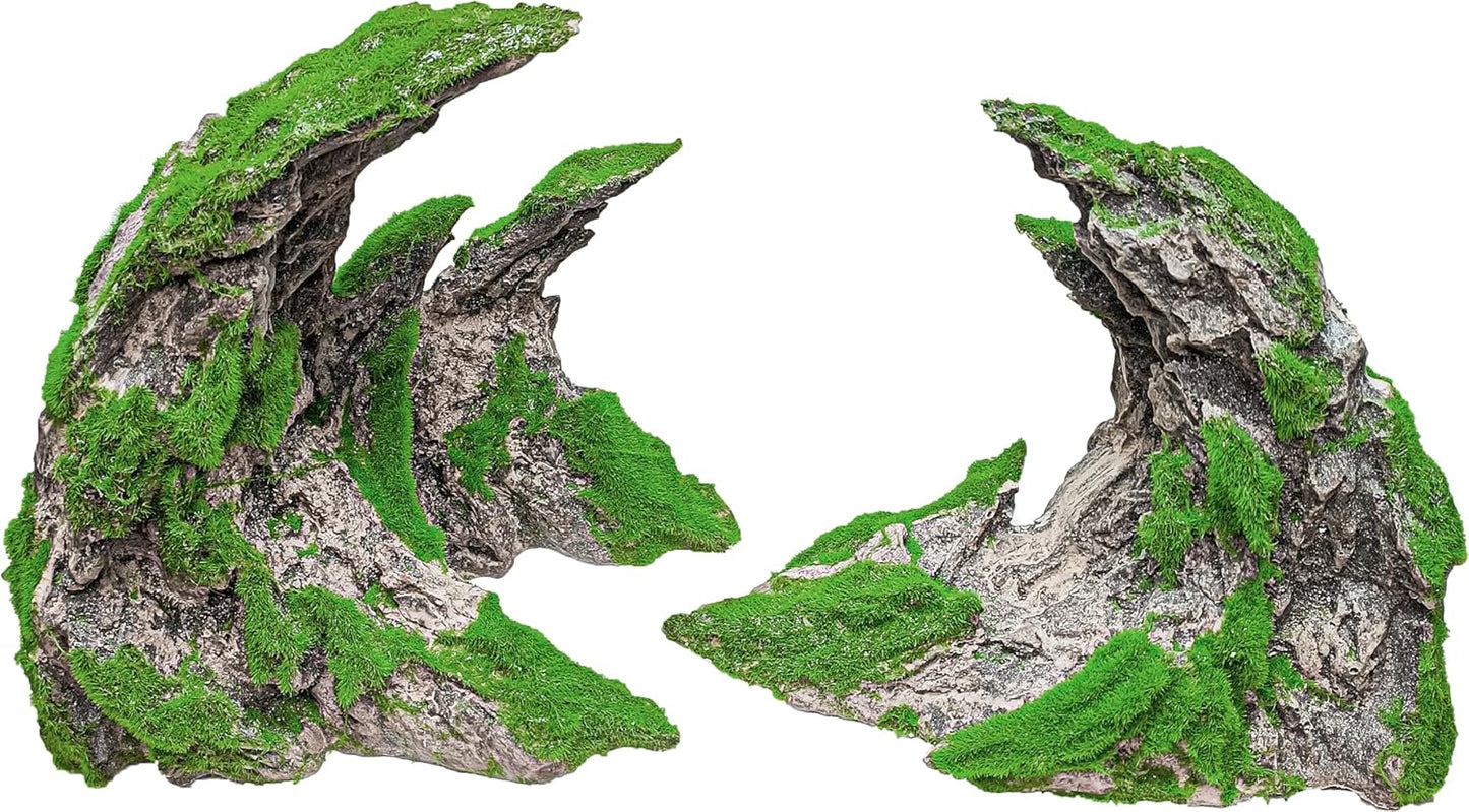 Novelsite Fish Tank Accessories, Aquarium Decorations, Scenery, Rock Ornaments - Create Aquatic Beauty with Premium Aquarium Decorations,17" W x 8.6" H x 5" D