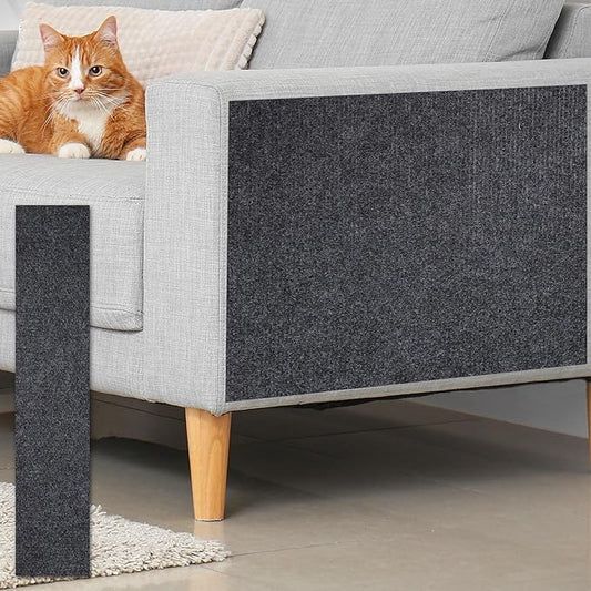 uxcell Self-Adhesive Cat Scratching Mat, 1 Roll 78.7" x 15.8" Couch Protector from Cat Claws for DIY Sofa, Wall, Doors, Cut Anti Cat Scratch Pad Carpet Mat, Dark Gray