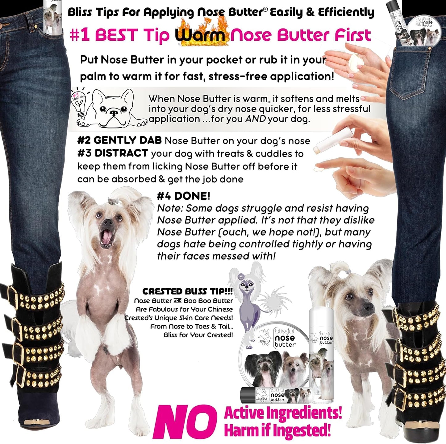 The Blissful Dog Chinese Crested Unscented Nose Butter, 8-Ounce