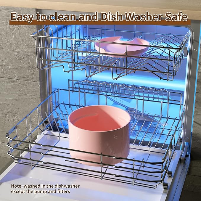 Ceramic Cat Water Fountain,Cat Water Fountain Cordless Automatic with Ultra-Quiet Pump and 4 Filter for Cats, Dogs, Multiple Pets