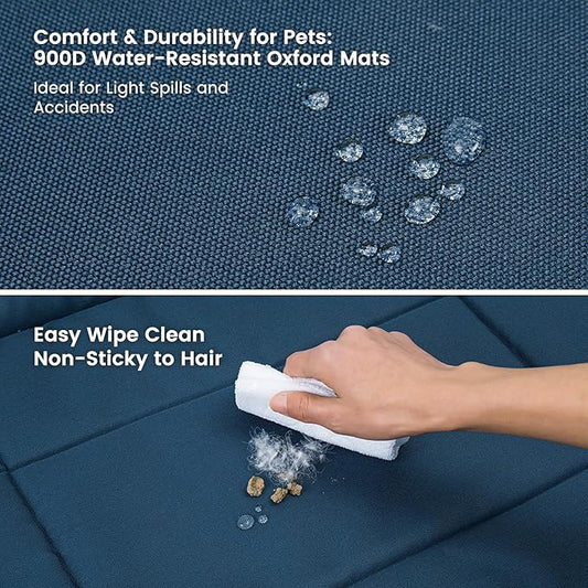 Miguel Oxford 900D Outdoor Waterproof Dog Bed for Metal Dog Crates Water-Resistant All Weather Pet Mat Durable Easy Wipe Clean Travel Indoor Outdoor Puppy Cat Crate Bed 36inch, Dark Blue