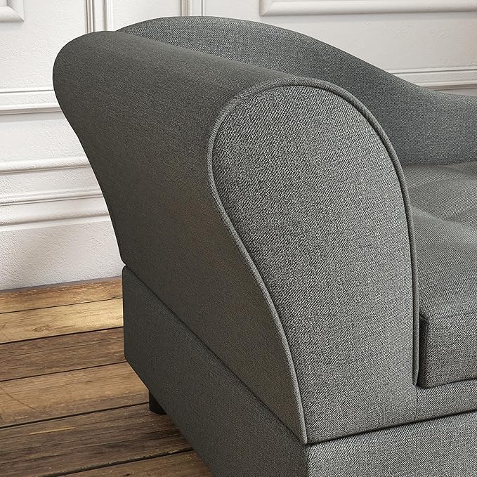 PawHut Pet Sofa, Dog Couch, Elevated Pet Bed for Small Dogs, with Hidden Storage, Soft Tufted Cushion, Gray