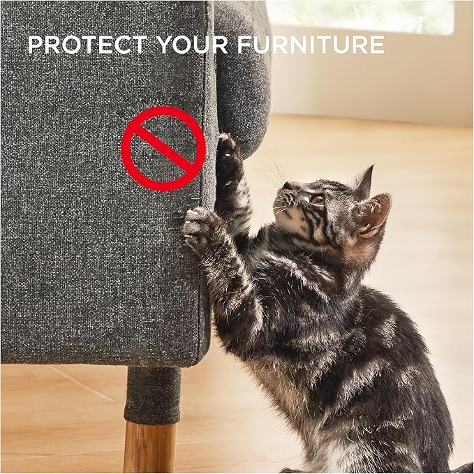 Lesure 34" Tall Cat Scratching Post - Premium Sisal Rope Highly Resistant Carpet Scratching Posts for Indoor Cats Adults, Sturdy Large Cat Scratch Pole with Hanging Ball, Beige(34 inch)