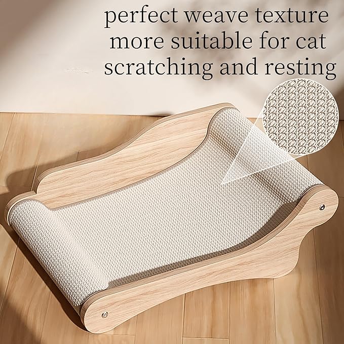 Cat Scratching Post Cat Hammock Scratcher for Indoor Cats Clearance Durable Sisal Cat Scratch Pad Wooden Cat Scratching Board Medium Small Kitty Scratcher Lounger Modern