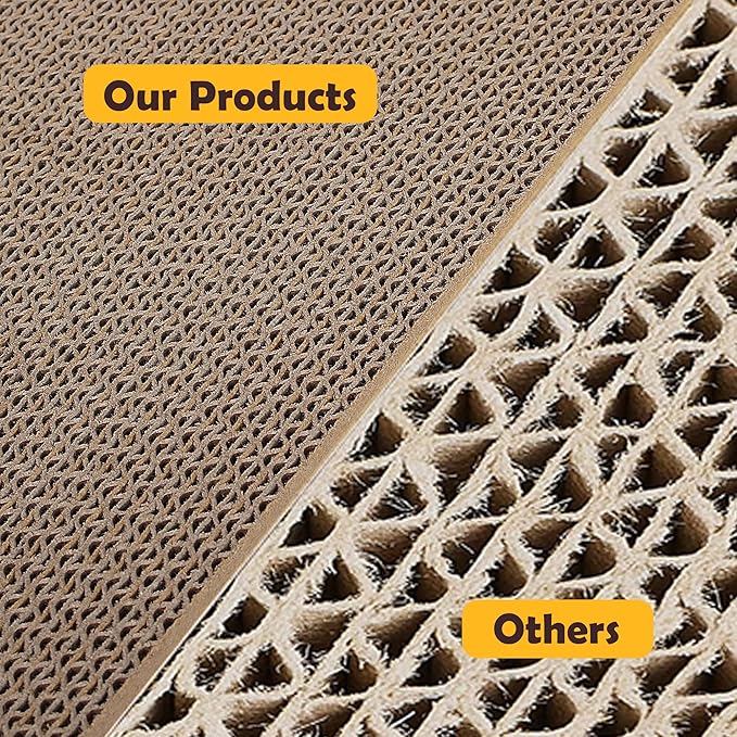 Cat Scratcher, 17.3"L x 7.9"W x 4.7"H, Reversible Design for Double Service Life