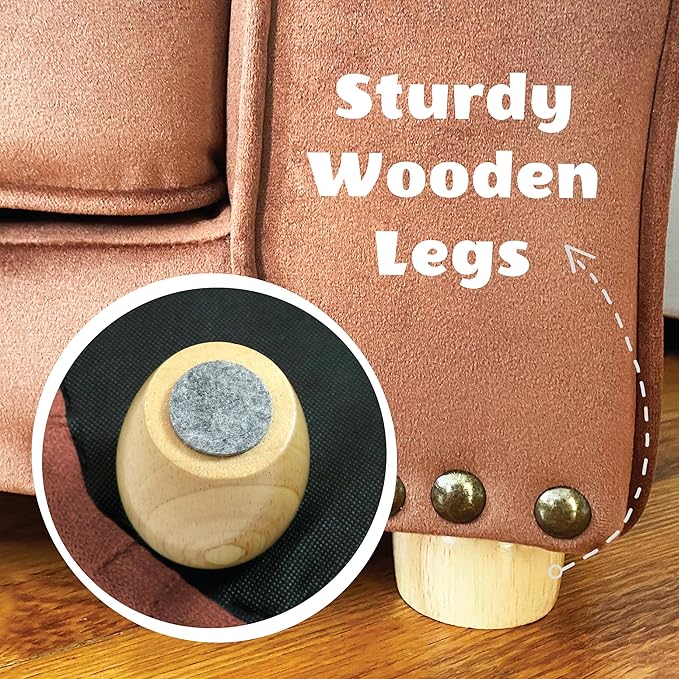 Critter Sitters 34-in. Faux Velvet Sofa in Brown for Medium-Sized Dogs and Cats, Durable and Stylish Dog Bed for Bedroom and Living Room