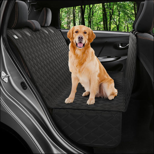 Dog Car Seat Cover for Back Seat, Waterproof Hammock for Car, SUV & Truck, Non-Slip Backseat Cover for Dogs, Heavy-Duty Dog Hammock Style Seat Protector Pets, Easy to Install & Clean