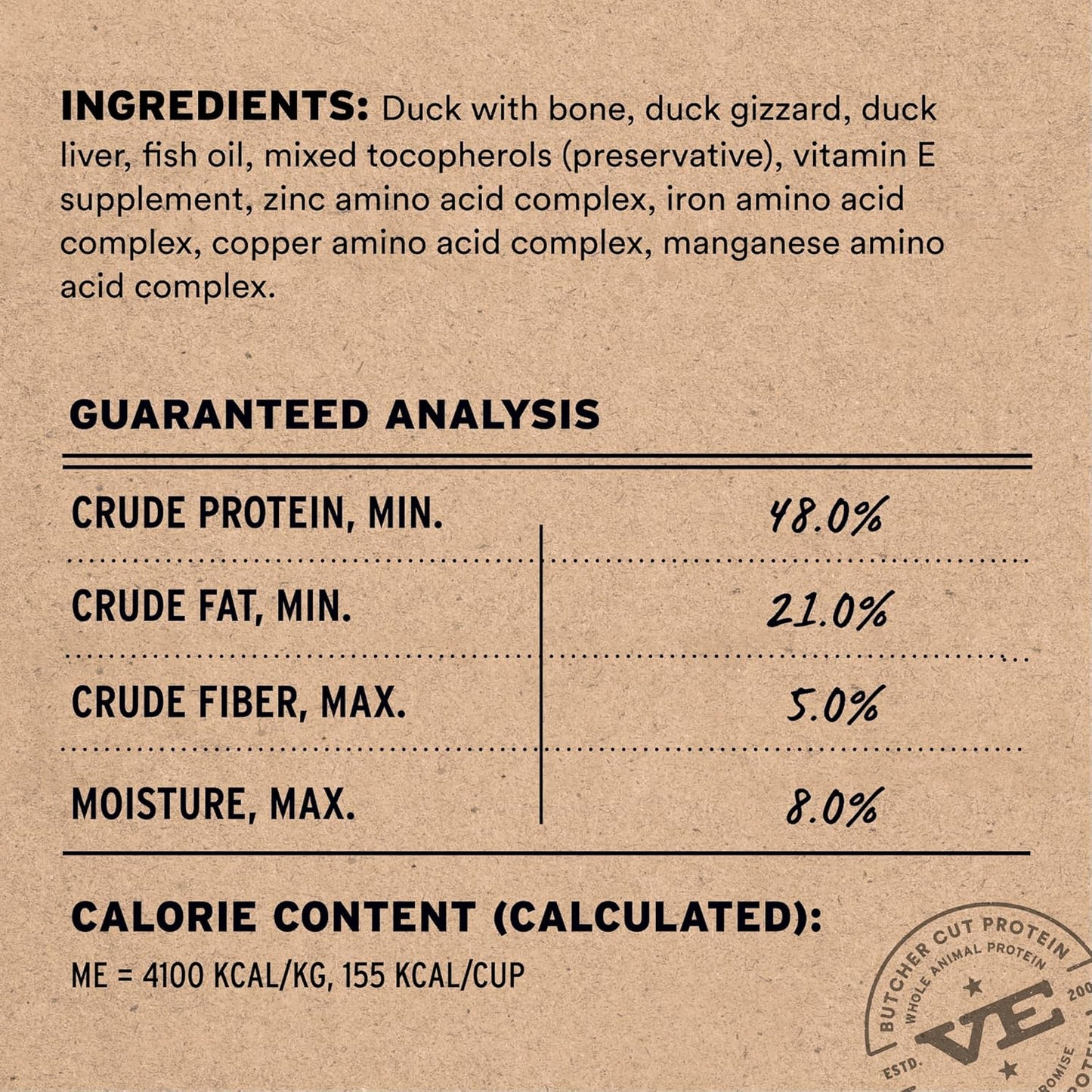 Vital Essentials Freeze-Dried Raw Duck Meal or Mixer Cat Food Soft Nibs | 99% Duck, Organs & Bone | 12 oz