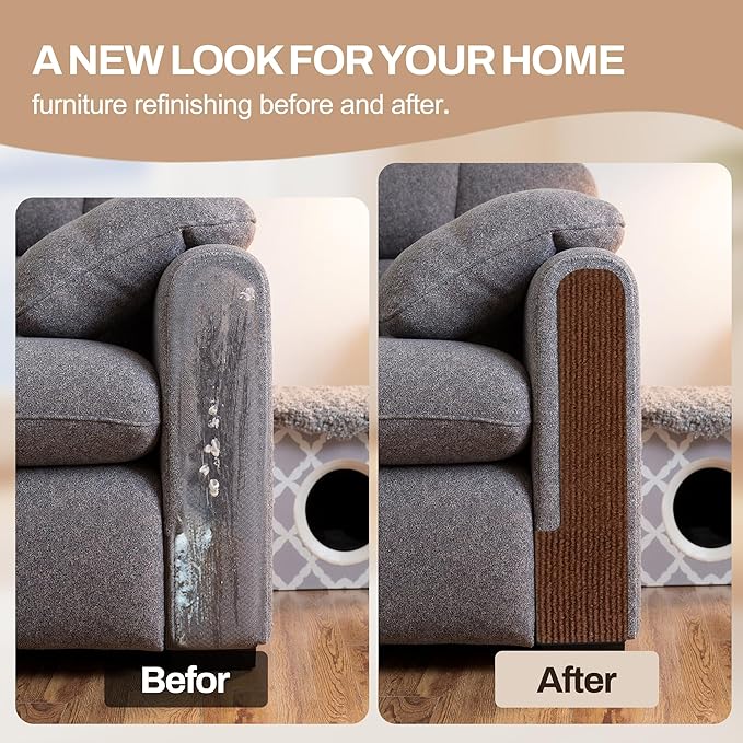 78.7"x15.8" Cat Scratch Mat Couch Furniture Protector,DIY Climb Cat Scratcher for Cat Couch Furniture or Wall Protector,Covering Cat Tower for Claws Scratching for Indoor (Brown)