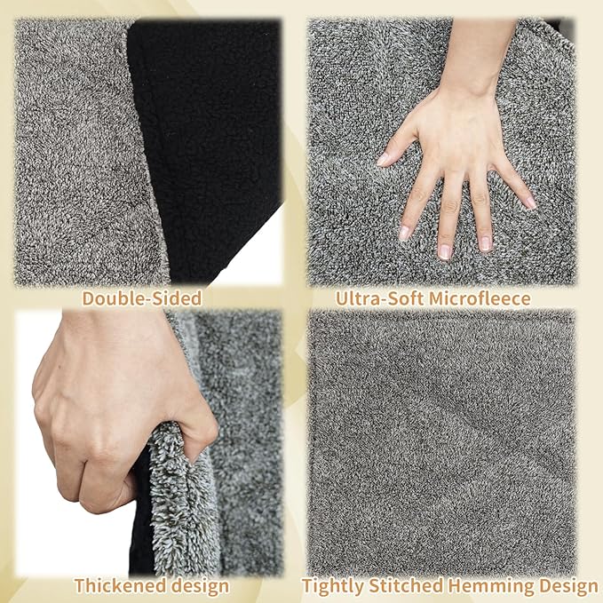 Self-Warming Cat Bed Pad, Self-Heating Cat Bed Mat Thermal Blanket for Indoor Cats & Small Dogs,22 * 16 inch