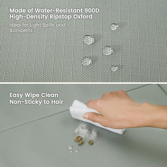 Miguel Oxford Ripstop Outdoor Waterproof Dog Bed for Metal Dog Crates Water-Resistant All Weather Pet Mat Durable Easy Wipe Clean Travel Indoor Outdoor Puppy Cat Crate Bed 42inch, Grey