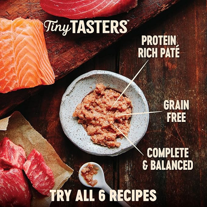 Wellness CORE Tiny Tasters Pate Adult Wet Cat Food, Natural, Protein-Rich, Grain Free, 1.75 Ounce Pouch, 12 Pack (Tuna)