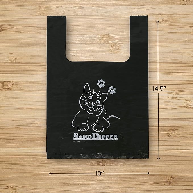 Sand Dipper Cat Litter Waste Bags | Strong Thick Odor Sealing (Medium 50 Roll)