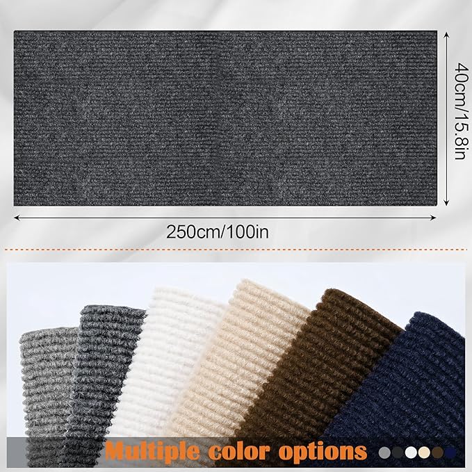 Cat Scratch Pad - 100" x 15.8" Trimmable Self-Adhesive Cat Scratch Furniture Protector, Sisal Cat DIY Climbing Couch Protector for Scratch Post Cat Tree Replacement Indoor (Dark Gray)