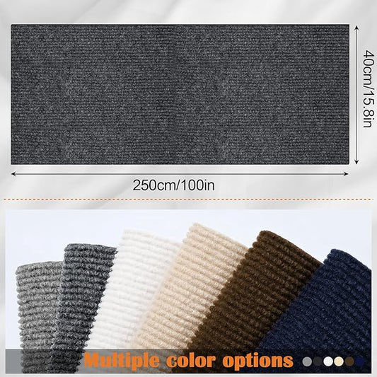 Cat Scratch Pad - 100" x 15.8" Trimmable Self-Adhesive Cat Scratch Furniture Protector, Sisal Cat DIY Climbing Couch Protector for Scratch Post Cat Tree Replacement Indoor (Dark Gray)