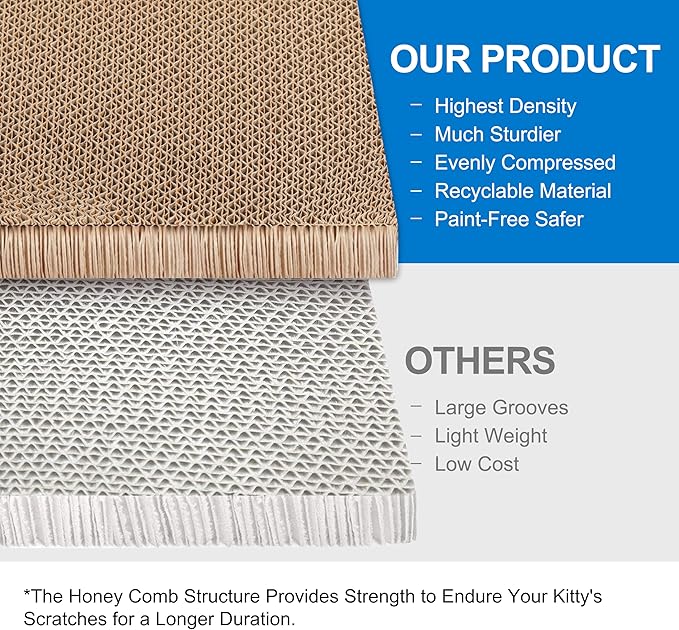 FluffyDream Slope Cut Ball Cat Scraper Combination - Durable Cat Leisure Bed - Indoor Scraper and Play House - Corrugated Toy Cat Birthday - 17.1L*7.4W*6.5H