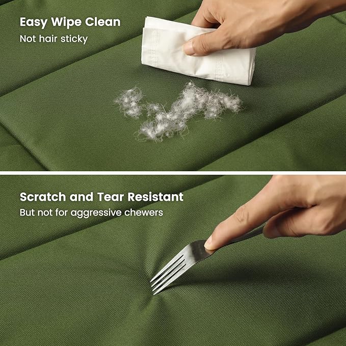 Miguel Oxford 900D Outdoor Waterproof Dog Bed for Metal Dog Crates Water-Resistant All Weather Pet Mat Durable Easy Wipe Clean Travel Indoor Outdoor Puppy Cat Crate Bed 36inch, Green