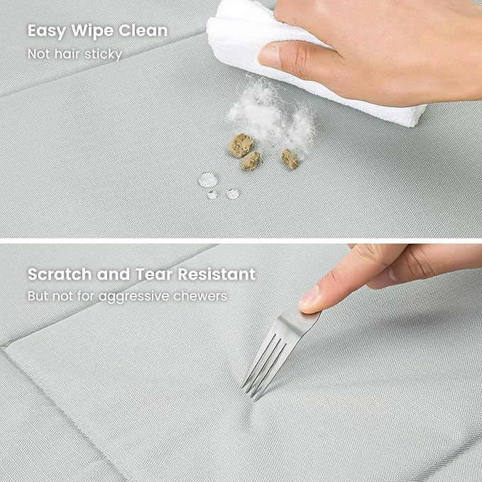 Miguel Oxford Ripstop Outdoor Waterproof Dog Bed for Metal Dog Crates Water-Resistant All Weather Pet Mat Durable Easy Wipe Clean Travel Indoor Outdoor Puppy Cat Crate Bed 36inch, Grey