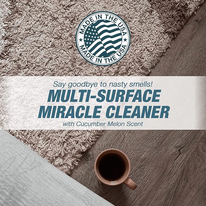 Advanced Pet Supplies Odor Eliminator and Stain Remover Carpet Cleaner with Odor Control Technology, Professional Strength Enzymatic Solution, Natural Enzymes for Carpet and Hardwood Floors (Gallon)