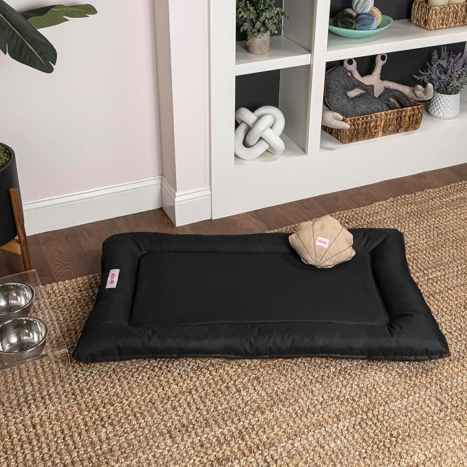 DBD3004E-M Archie 29.5" x 22.5" Traditional Oxford Waterproof Indoor/Outdoor Hand-Washable Memory Foam Camping Pet Bed, Ink