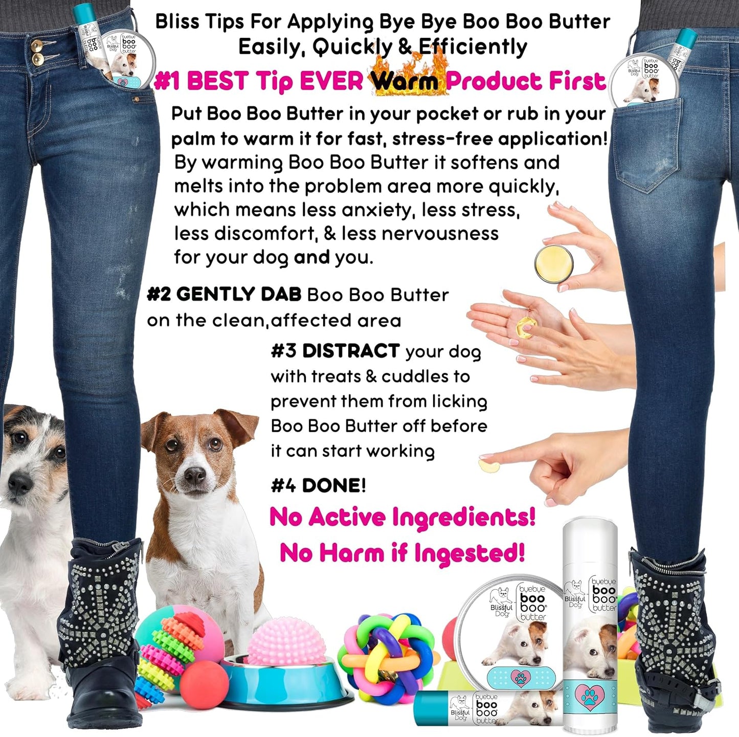 The Blissful Dog .50 oz Tube Jack Russell Terrier Booboo Butter