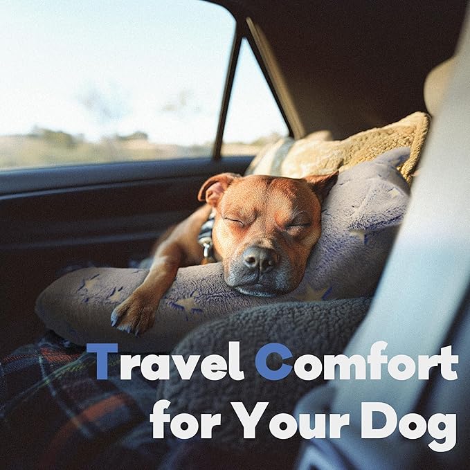 Dog Calming Pillow, Glow in The Dark Dog Put Head on, Soft Question Mark Pillows for Dogs, Kids, Adults, Washable Dog Bed Pillow, Cozy Dog Body Pillow Gifts (L Blue)