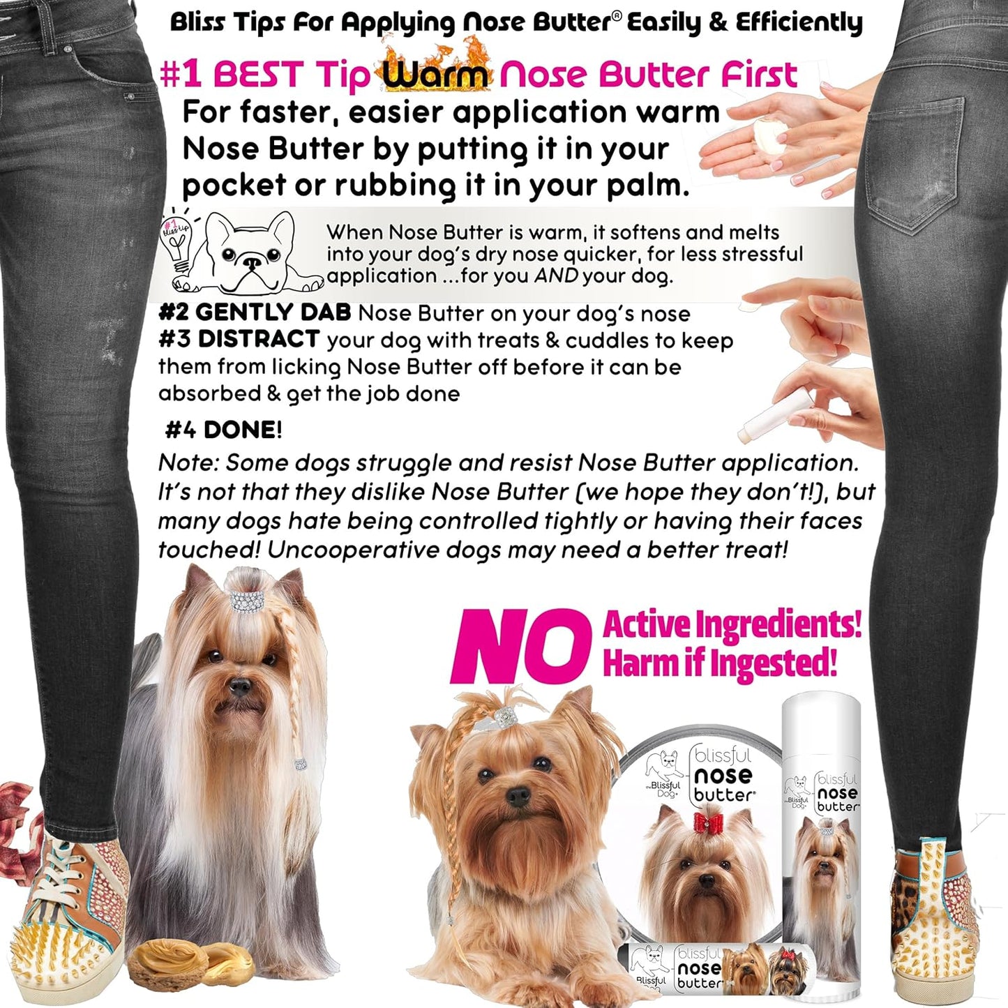 The Blissful Dog Yorkshire Terrier Unscented Nose Butter - Dog Nose Butter, 0.50 Ounce