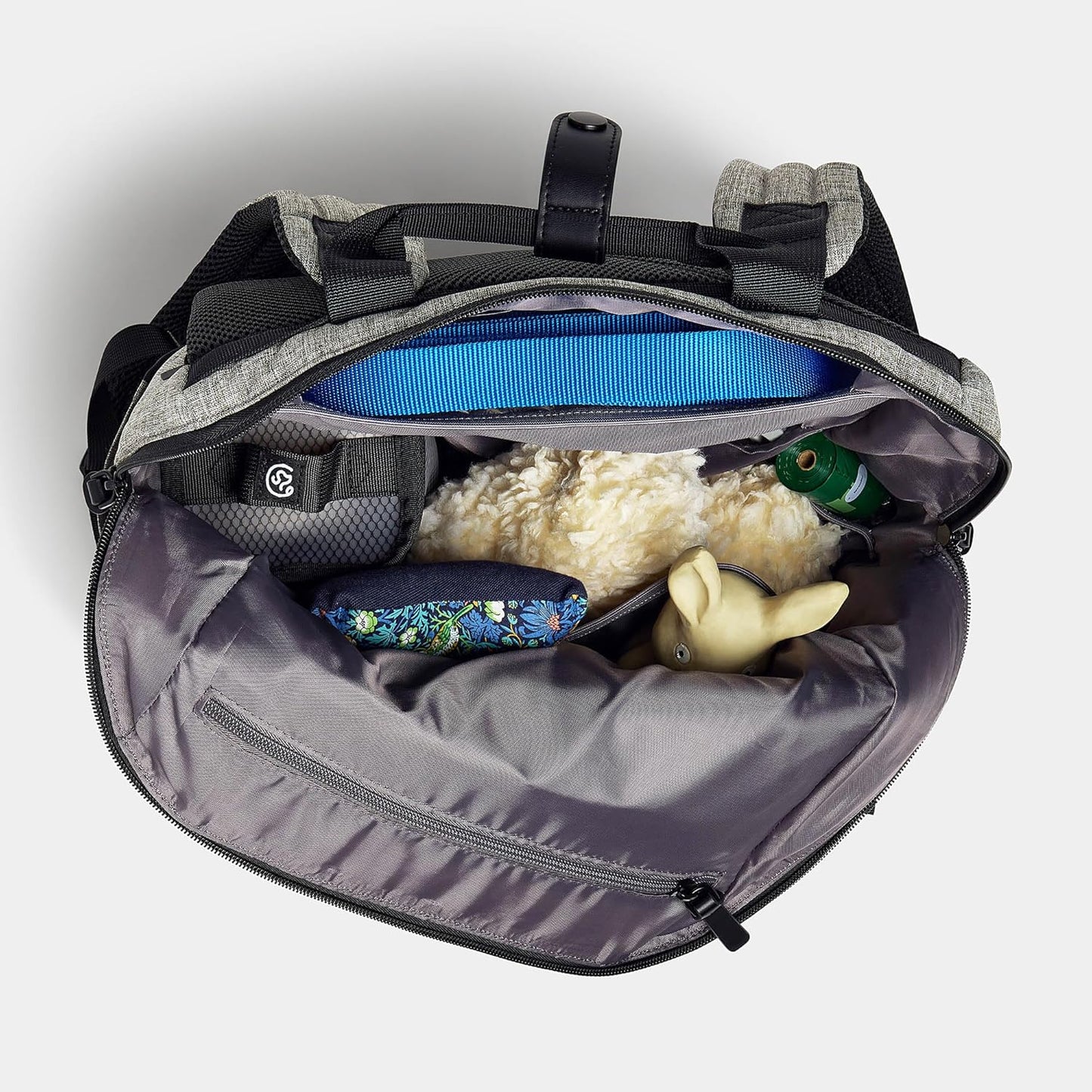 Porter 2-in-1 Dog Gear Backpack – Premium Dog Travel Bag with 10 Pockets, Zip-Off Treat Pouch, Leash Clip, Waterproof Pockets & Water Bottle Holder – Weekend, Hiking, Camping, Graphite