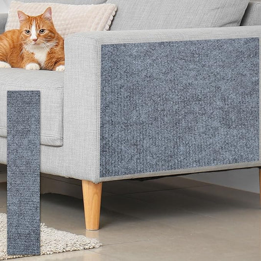 uxcell Self-Adhesive Cat Scratching Mat, 1 Roll 78.7" x 15.8" Couch Protector from Cat Claws for DIY Sofa, Wall, Doors, Cut Anti Cat Scratch Pad Carpet Mat, Light Gray