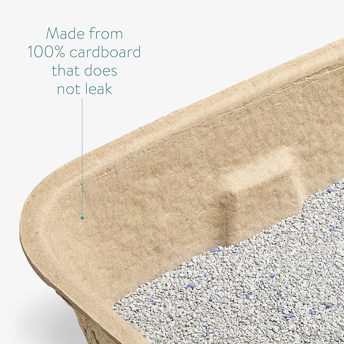 Navaris Disposable Cat Litter Trays (Pack of 5) - Cardboard Liner Tray for Cats Made of 100% Paper - Use Alone or As Box Liners - 15.9" x 11.8"
