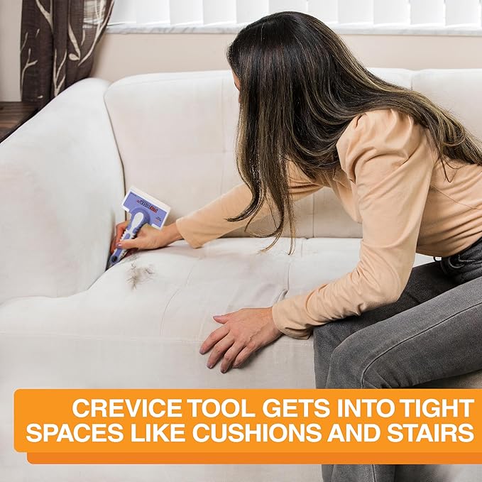 FurDozer X6 Pet Hair Remover & Auto Detailing Tool - Cat & Dog Hair Remover for Carpets, Car Interiors, Couches, Bedding, & Furniture - Reusable Pet Hair Removal Tool for Cat & Dog Fur & Lint, Purple