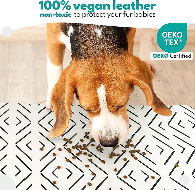 NALALAS Large Dog Mat for Food and Water, Cat Feeding Mat | Large Waterproof Dog Bowl Mat | Non-Slip Pet Food Mat for Floors | Pet Mats for Food and Water | Easy to Clean